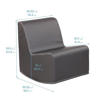 ECR4Kids SoftZone Rocker, Black Image 1