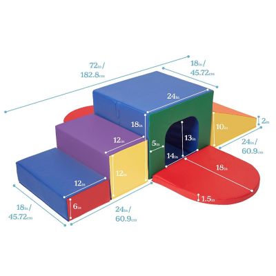 ECR4Kids SoftZone Single Tunnel Maze, Assorted, 6-Piece Image 1