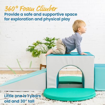 ECR4Kids SoftZone Single Tunnel Maze, Toddler Playset, Contemporary, 6-Piece Image 2