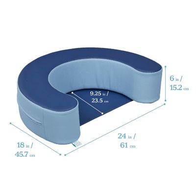 ECR4Kids SoftZone Sit-Up Support Ring, Navy/Powder Blue Image 1