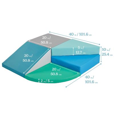 ECR4Kids SoftZone Tiny Twisting Climber, Contemporary, 5-Piece Image 1