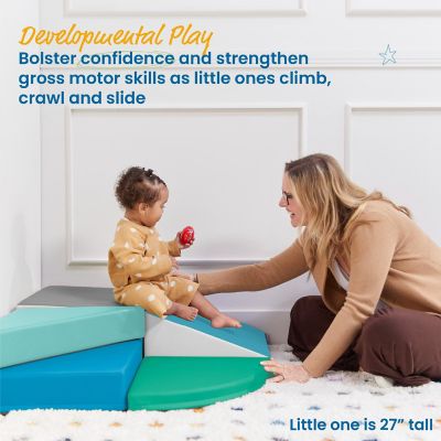 ECR4Kids SoftZone Tiny Twisting Foam Corner Climber - Indoor Active Play Structure for Toddlers and Kids - Contemporary Image 2