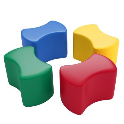 ECR4Kids SoftZone Toddler Modular Stool Set, Assorted, 4-Piece Image 1