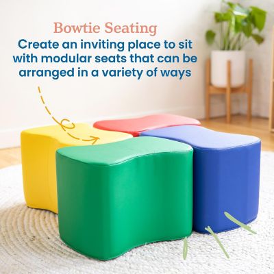 ECR4Kids SoftZone Toddler Modular Stool Set, Assorted, 6-Piece Image 2