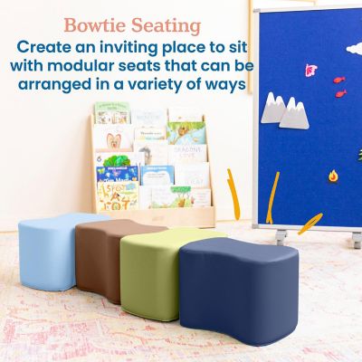 ECR4Kids SoftZone Toddler Modular Stool Set, Earthtone, 6-Piece Image 2