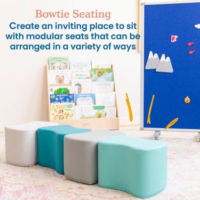 ECR4Kids SoftZone Toddler Modular Stool Set, Flexible Seating, Contemporary, 6-Piece Image 2