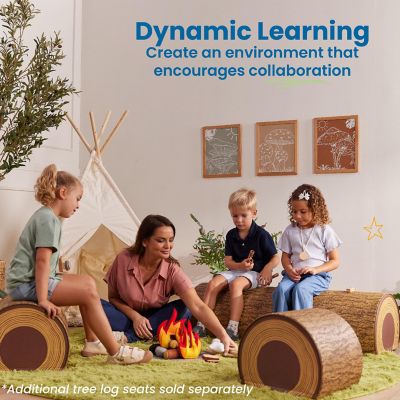 ECR4Kids SoftZone Tree Log Full Seat, 12in, Chocolate Image 2