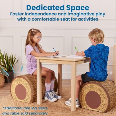ECR4Kids SoftZone Tree Log Half Seat, 14in, Chocolate Image 3
