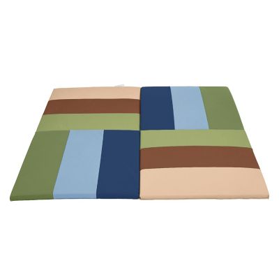 ECR4Kids SoftZone Turning Tiles Activity Mat, Earthtone Image 1