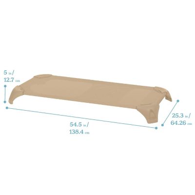 ECR4Kids Stackable Cozy Cot with Storage, Sand, 6-Pack Image 1