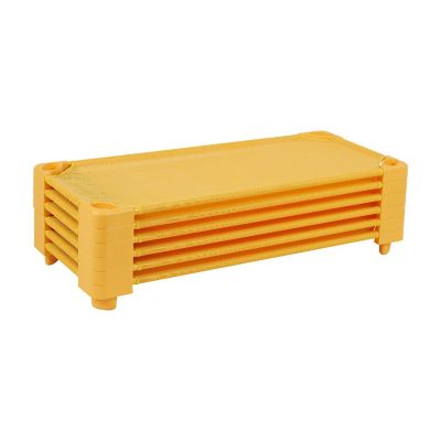 ECR4Kids Stackable Kiddie Cot, Standard Size, Yellow, 6-Pack Image 1