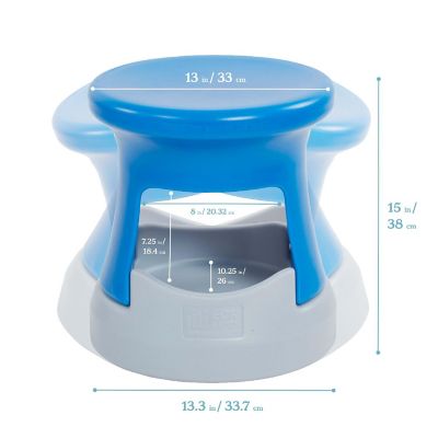 ECR4Kids Storage Wobble Stool, 15in Seat Height, Active Seating, Blue/Light Grey Image 1