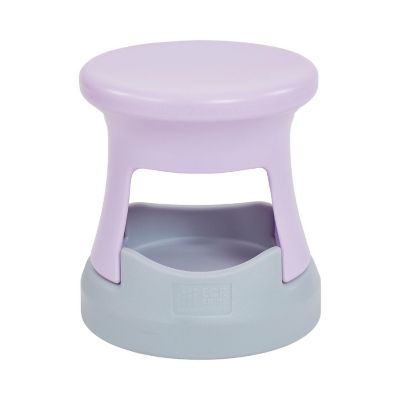 ECR4Kids Storage Wobble Stool, 15in Seat Height, Light Purple/Light Grey Image 1