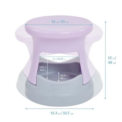 ECR4Kids Storage Wobble Stool, 15in Seat Height, Light Purple/Light Grey Image 1