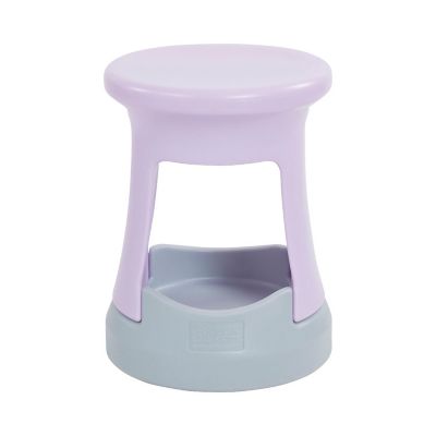 ECR4Kids Storage Wobble Stool, 18in Seat Height, Active Seating, Light Purple/Light Grey Image 1