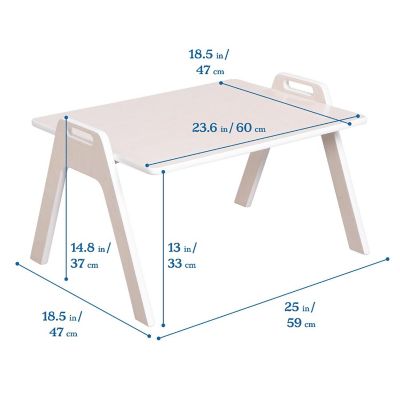 ECR4Kids Table2Go, White Wash Image 1