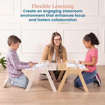 ECR4Kids Table2Go, White Wash Image 3