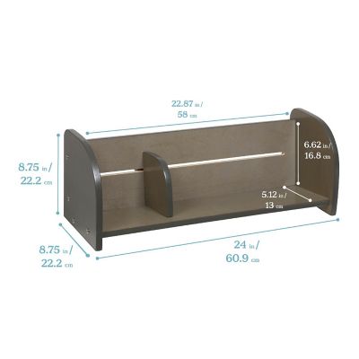ECR4Kids Tabletop Book Display, Adjustable, Grey Wash Image 1