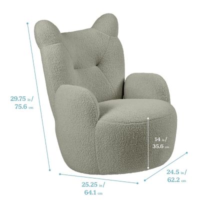 ECR4Kids Teddy Chair, Kids Furniture, Dark Sage Image 1