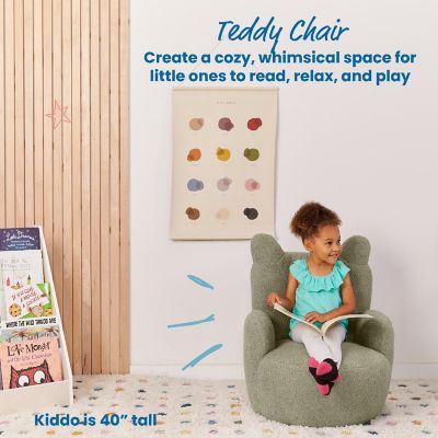ECR4Kids Teddy Chair, Kids Furniture, Dark Sage Image 2