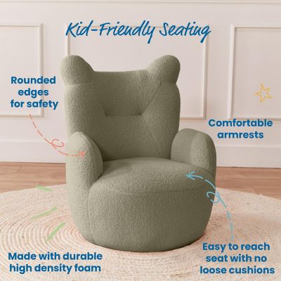ECR4Kids Teddy Chair, Kids Furniture, Dark Sage Image 3