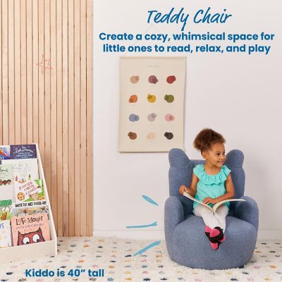 ECR4Kids Teddy Chair, Kids Furniture, Peacock Blue Image 2