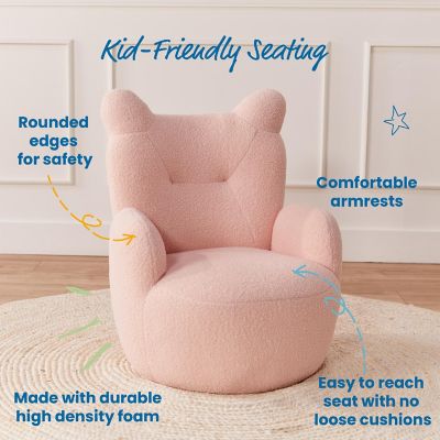 ECR4Kids Teddy Chair, Kids Furniture, Pink Image 3