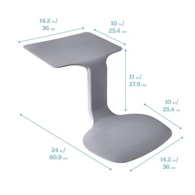 ECR4Kids&#174; The Surf Portable Lap Desk, Flexible Seating  - 10 Pack, Grey Image 1