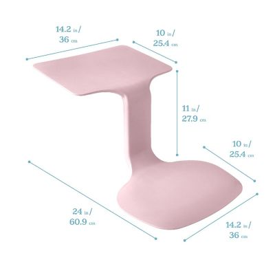 ECR4Kids The Surf Portable Lap Desk, Flexible Seating, Pink, 10-Pack Image 1