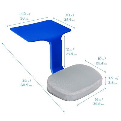 ECR4Kids The Surf Portable Lap Desk with Cushion, Blue Image 1