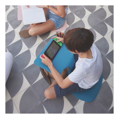 ECR4Kids&#174; The Surf Portable Lap Desk,Flexible Seating, One-Piece Writing Table for Kids, Teens and Adults - 10 Pack, Peacock Blue Image 4