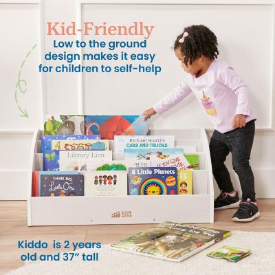 ECR4Kids Toddler Book Display, White Wash Image 3