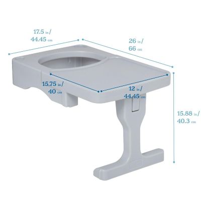 ECR4Kids Tri-Me Cube Chair Desk, Light Grey Image 1