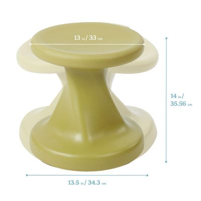 ECR4Kids Twist Wobble Stool, 14in Seat Height, Active Seating, Fern Green Image 1