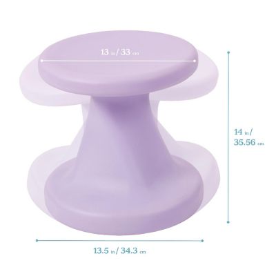ECR4Kids Twist Wobble Stool, 14in Seat Height, Active Seating, Light Purple Image 1