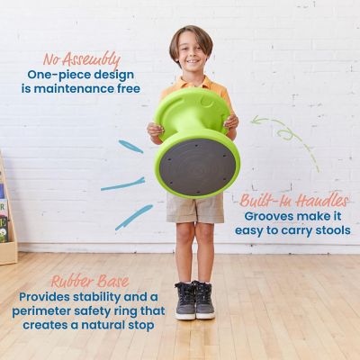 ECR4Kids Twist Wobble Stool, 14in Seat Height, Active Seating, Lime Green Image 3