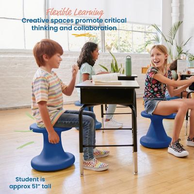 ECR4Kids Twist Wobble Stool, 14in Seat Height, Active Seating, Navy Image 2