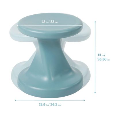 ECR4Kids Twist Wobble Stool, 14in Seat Height, Active Seating, Powder Blue Image 1