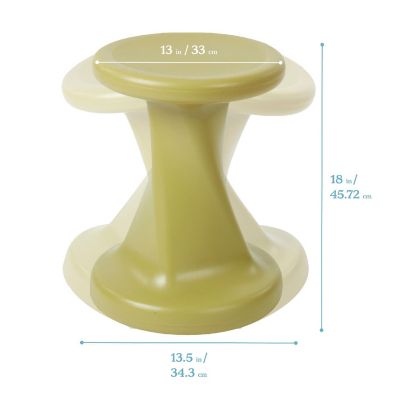 ECR4Kids Twist Wobble Stool, 18in Seat Height, Fern Green Image 1