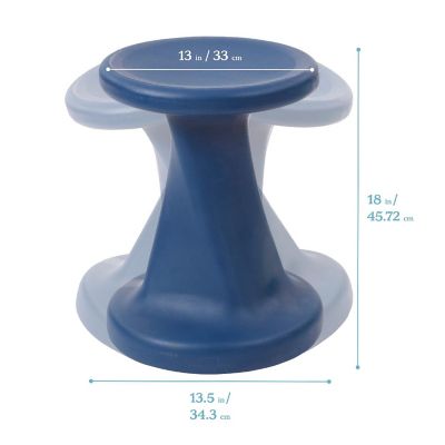 ECR4Kids Twist Wobble Stool, 18in Seat Height, Navy Image 1