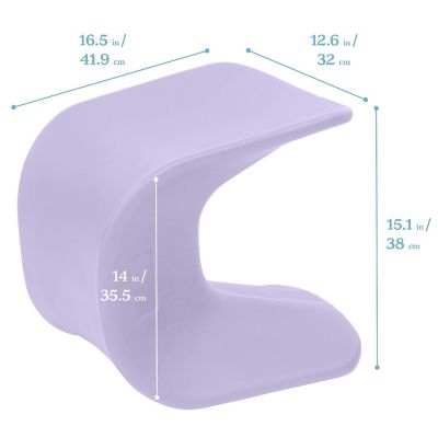 ECR4Kids Wave Seat, 14in - 15.1in Seat Height, Light Purple, 2-Pack Image 1