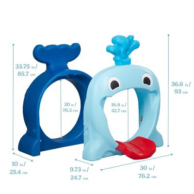 ECR4Kids Willow Climb-N-Crawl Whale, Head and Tail, Replacement Part, Splish Splash/Royal Blue Image 1