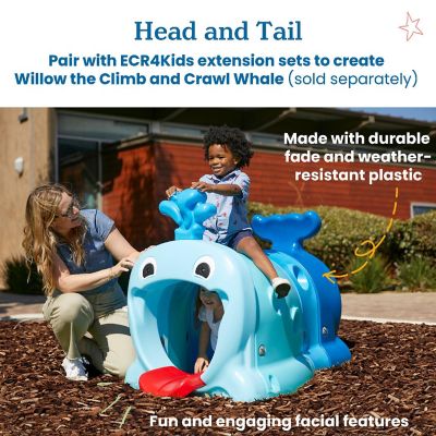 ECR4Kids Willow Climb-N-Crawl Whale, Head and Tail, Replacement Part, Splish Splash/Royal Blue Image 2