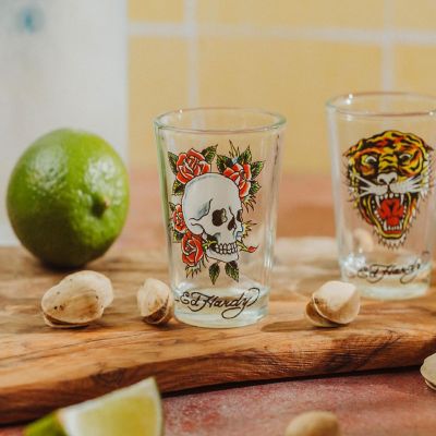 Ed Hardy Tattoo Classic 2-Ounce Mini Shot Glasses  Set of 4 Image 3