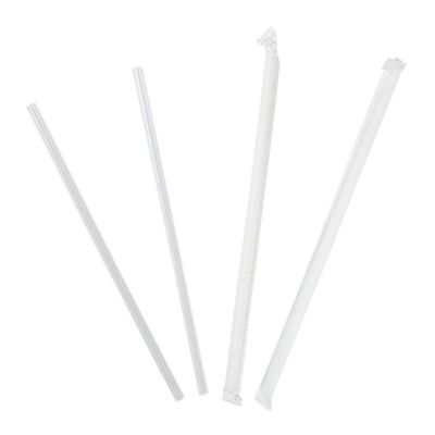 Edge Collections  - 10.25" - Clear Paper Wrapped Straws! Image 1