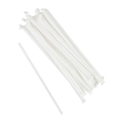 Edge Collections  - 10.25" - Clear Paper Wrapped Straws! Image 1