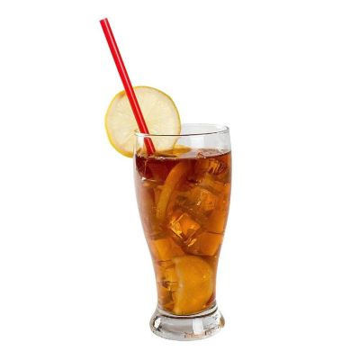 Edge Collections  - 10.25" - Red Poly Wrapped Straws! Image 1