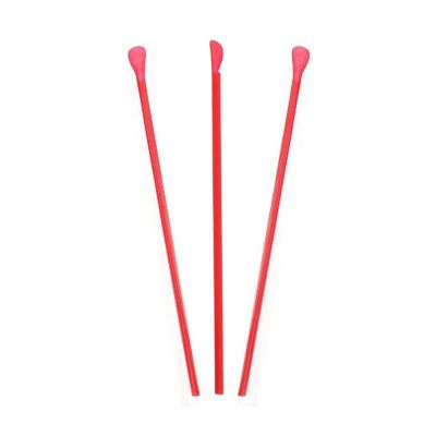 Edge Collections  - 10.25" - Red - Wrapped Jumbo Spoon Straw! Image 1