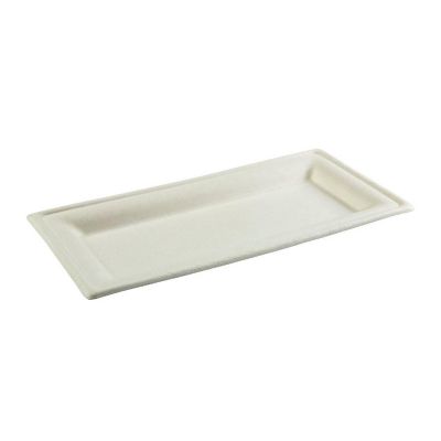 Edge Collections  - 10" x 5" - Natural - Rectangle Fiber Plates! Image 1