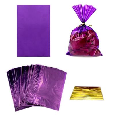 Edge Collections - 11" x 5" - Purple - Solid Color Cello Bags Image 1